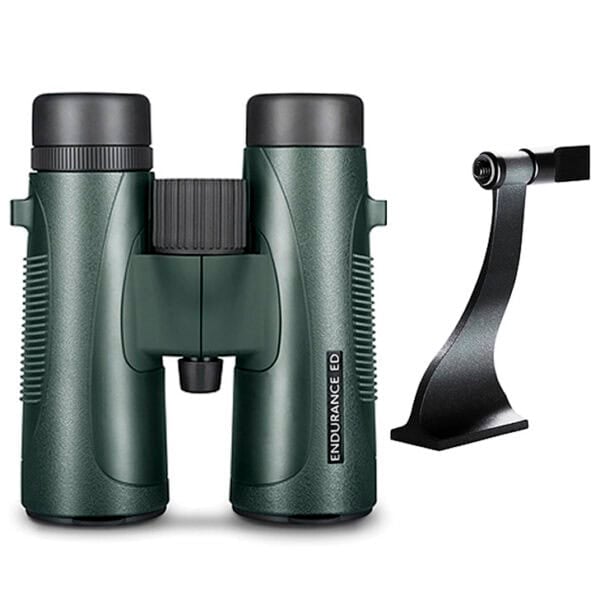 Hawke Optics Binocular Endurance ED 8×42 Green 36205 Combo Pack w/ Tripod Adapter (36205 & 64104)