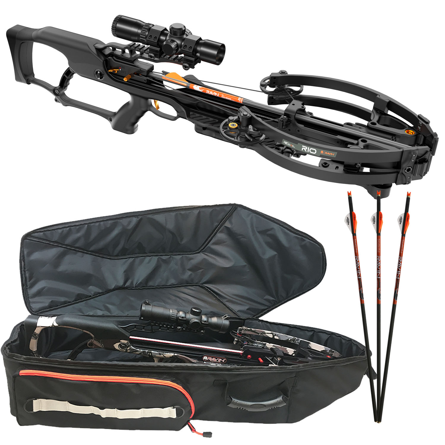 Ravin Crossbows R10 Black 400fps Package with Free Soft Case R014 Bow