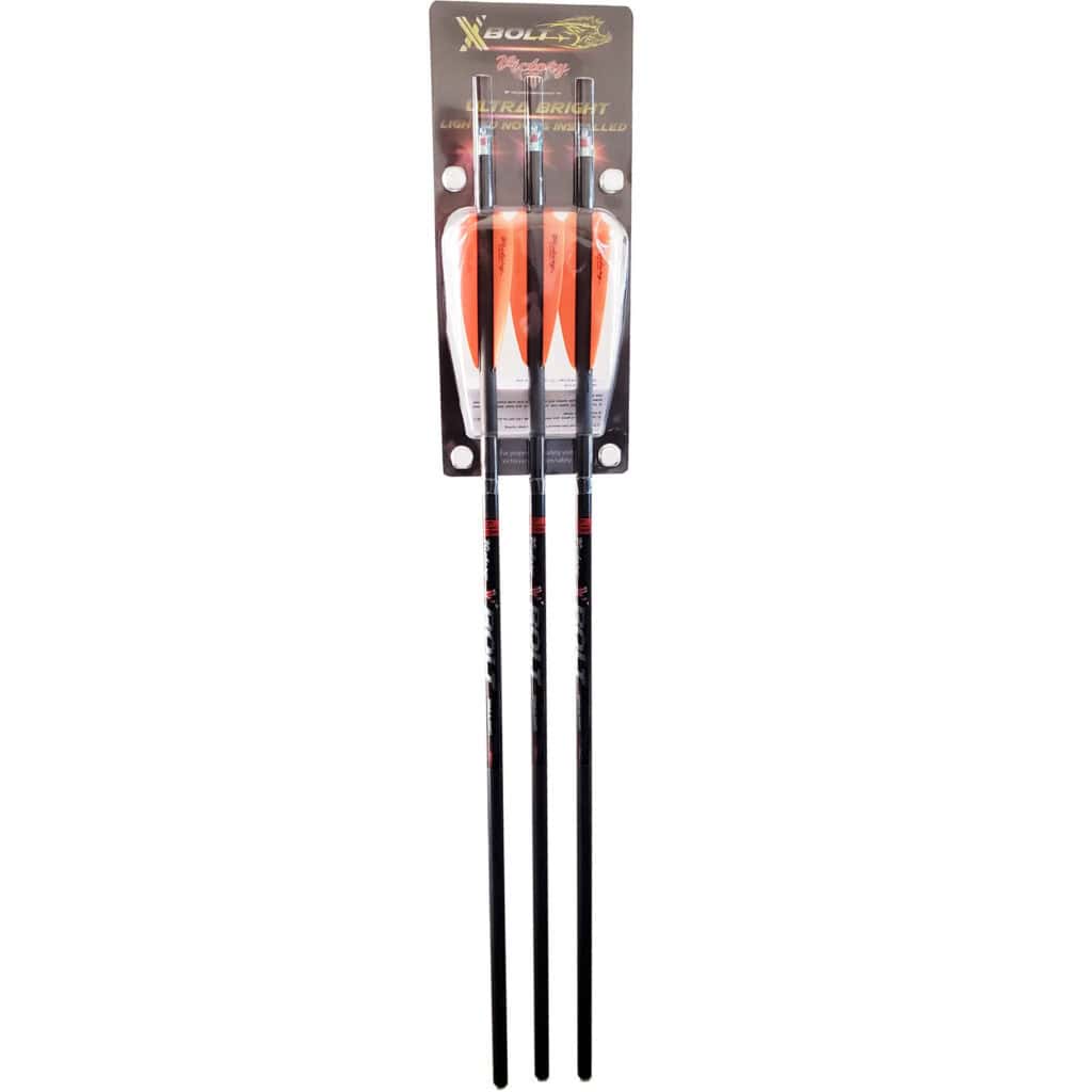 Victory Archery Crossbow Bolts XBolt 20" Sport Bolt Half Moon w/ Lighted Nocks Red 3 Pack XBOLTS