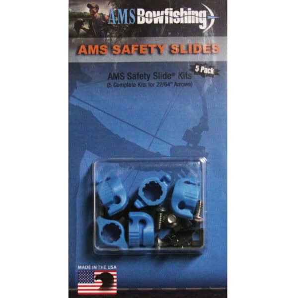 AMS Bowfishing Safety Slides for 22/64" Arrows 5pk Blue M141-5-BLU *