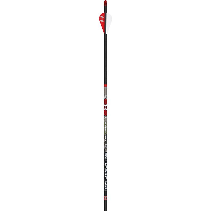 Easton 6mm Carbon Axis Under Armour Arrow 340 w/ 2" Blazer Vanes 6 Pack 