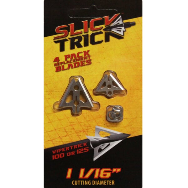 Slick Trick Broadhead ViperTrick 1 1/16" Replacement Blades 100/125 Grain 4 Pack 15STVTXBL