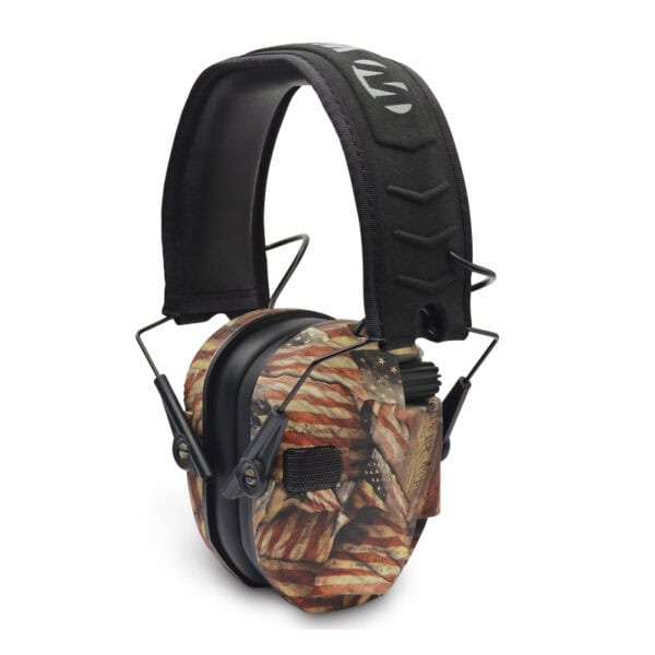 Walker's Razor Slim Low Profile Electronic Earmuffs American Flag GWP-RSEM-BARM*