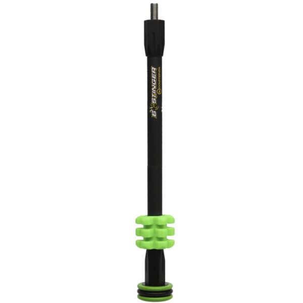 Bee Stinger Stabilizer MicroHex Hunter 10" w/ Vibration Dampener Green MHX10GR