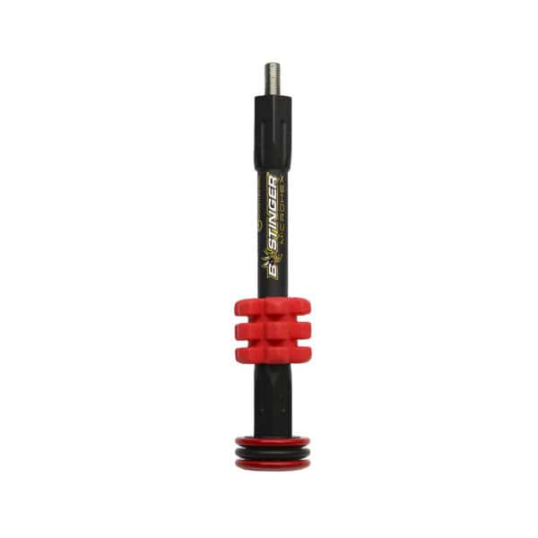 Bee Stinger Stabilizer MicroHex Hunter 6" w/ Vibration Dampener Red MHX06RD