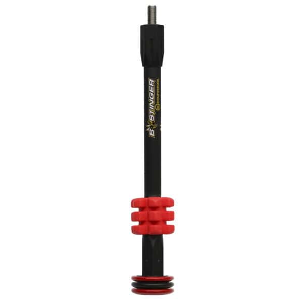 Bee Stinger Stabilizer MicroHex Hunter 8" w/ Vibration Dampener Red MHX08RD