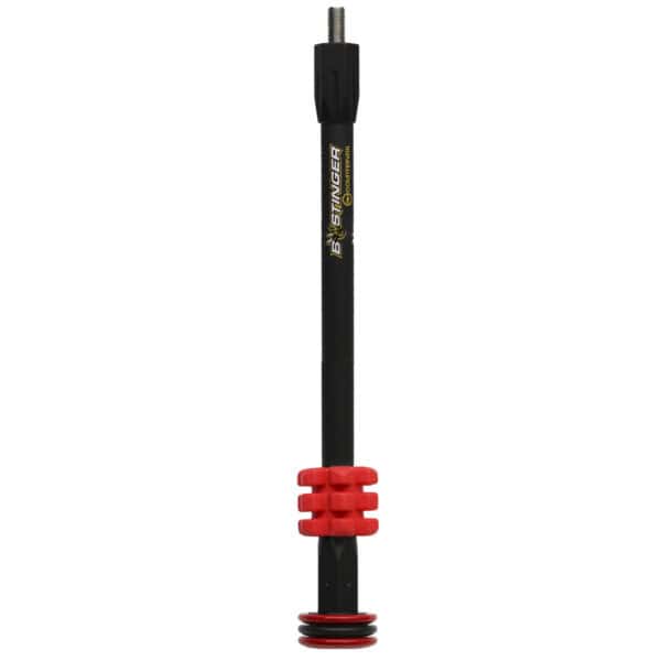 Bee Stinger Stabilizer MicroHex Hunter 10" w/ Vibration Dampener Red MHX10RD