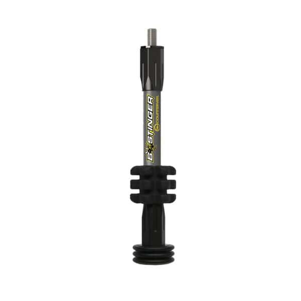 Bee Stinger Stabilizer MicroHex Hunter 6" w/ Vibration Dampener Grey MHX06GY