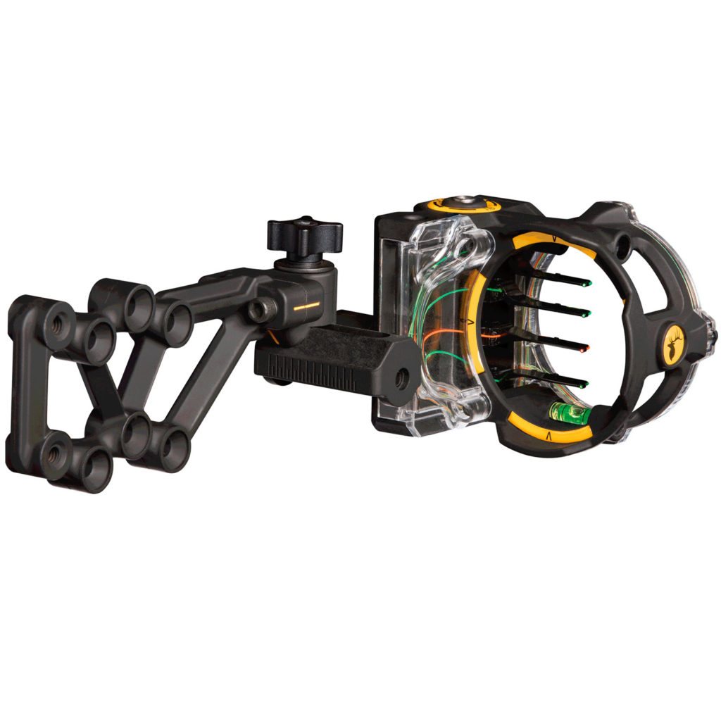 Trophy Ridge Sight React H4 4 Pin .019 Bow Sight W/ Sight Light Left ...