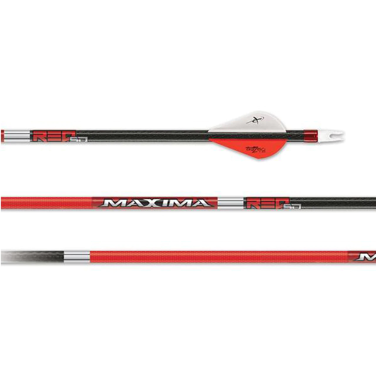 250 Factory Fletched hunting Arrows 6 Pack Carbon Express Maxima Red SD 350 