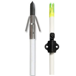 Muzzy Bowfishing Classic White Fish Arrow with Gar Point 1020-GBS