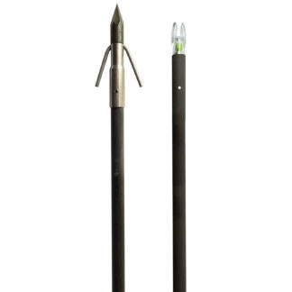 Muzzy Bowfishing Lighted Carbon Composite Arrow with Gar Point Green Lighted Nock 1320-C