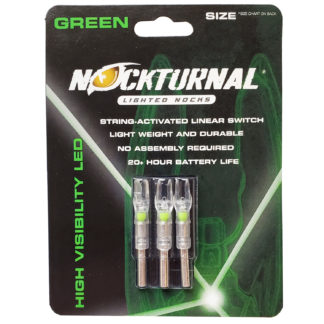 Nockturnal Lighted Arrow Nocks 3-Pack Size "G" Green For .166 shafts