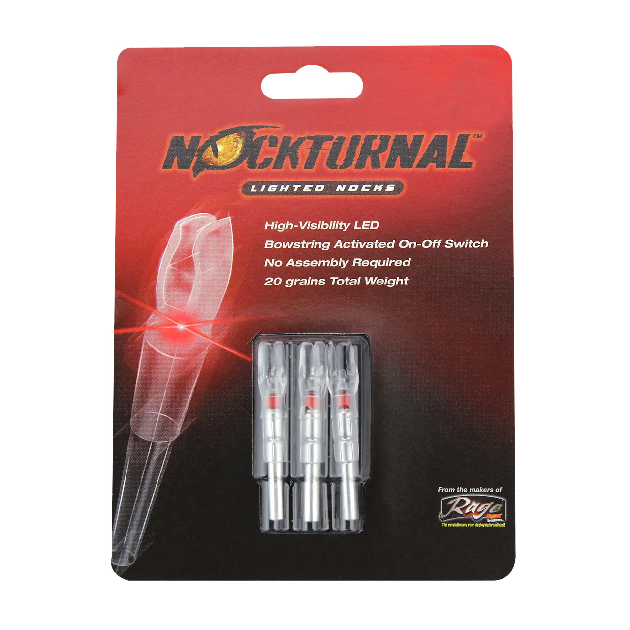 Nockturnal-G Lighted Nock for Arrows with .165 Inside Diameter Including Victory 