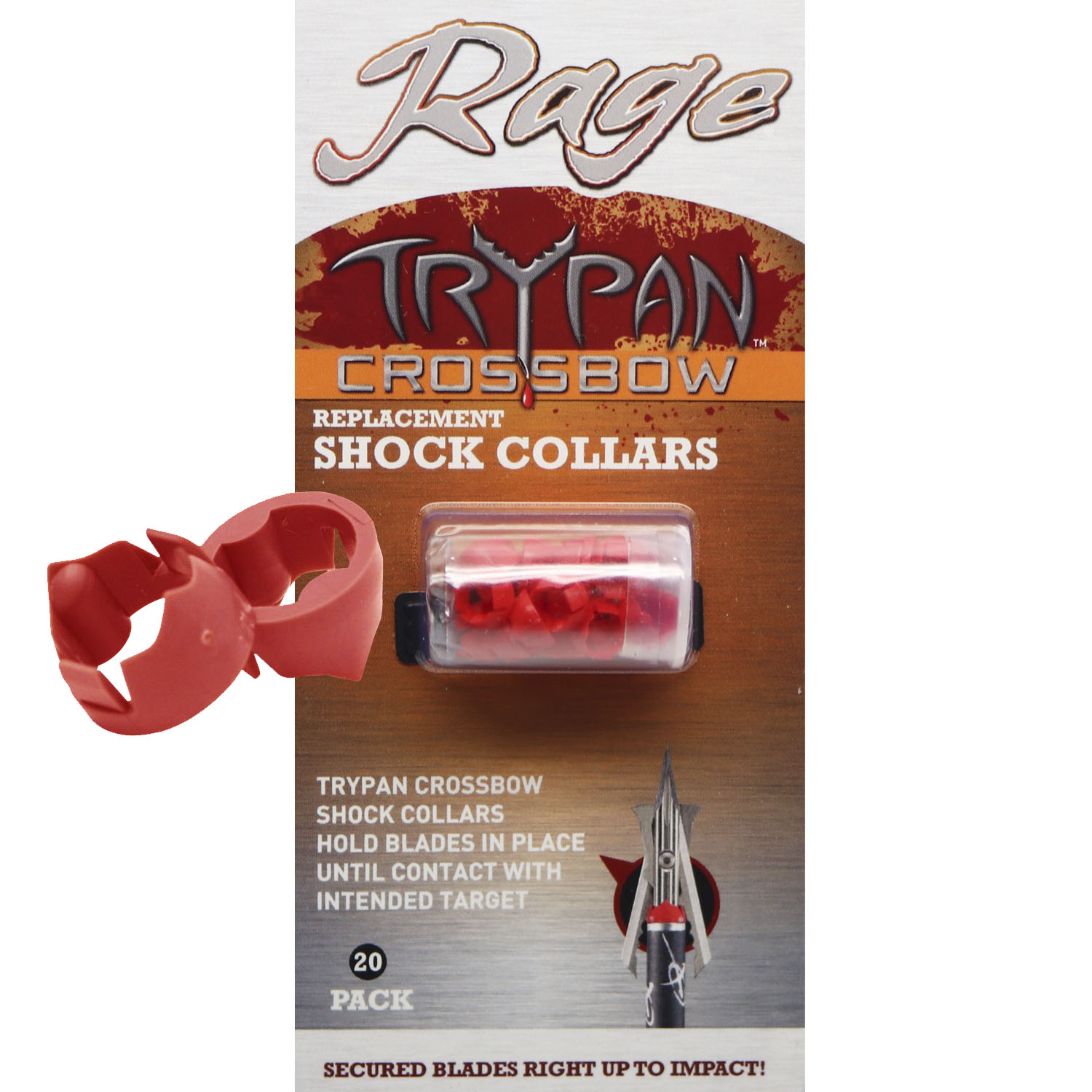 100/125 gr. Rage Outdoors High Energy Shock Collars Crossbow Red 