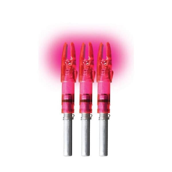 Lumenok Lighted Nock Signature S 3pk Pink SL3P