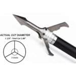 Grim Reaper Broadheads Fatal Steel Broadhead 3 Blade Mechanical 1 1/4" Cut 100 Grain 3 Pack Grim Reaper Fatal Steel MECHANICAL BROADHEADS 100g 3 Blade 1301