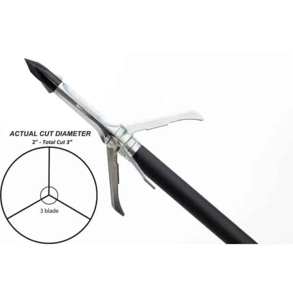 Grim Reaper Razor Tip MECHANICAL BROADHEADS 100g 3 Blade 2 Inch 1924