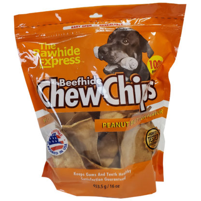 Lennox Rawhide Chew Chips Beefhide Peanut Butter Flavor
