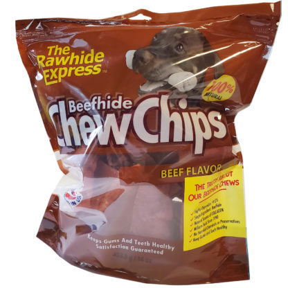 Lennox Rawhide Chew Chips Beefhide Bubble Beef Flavor
