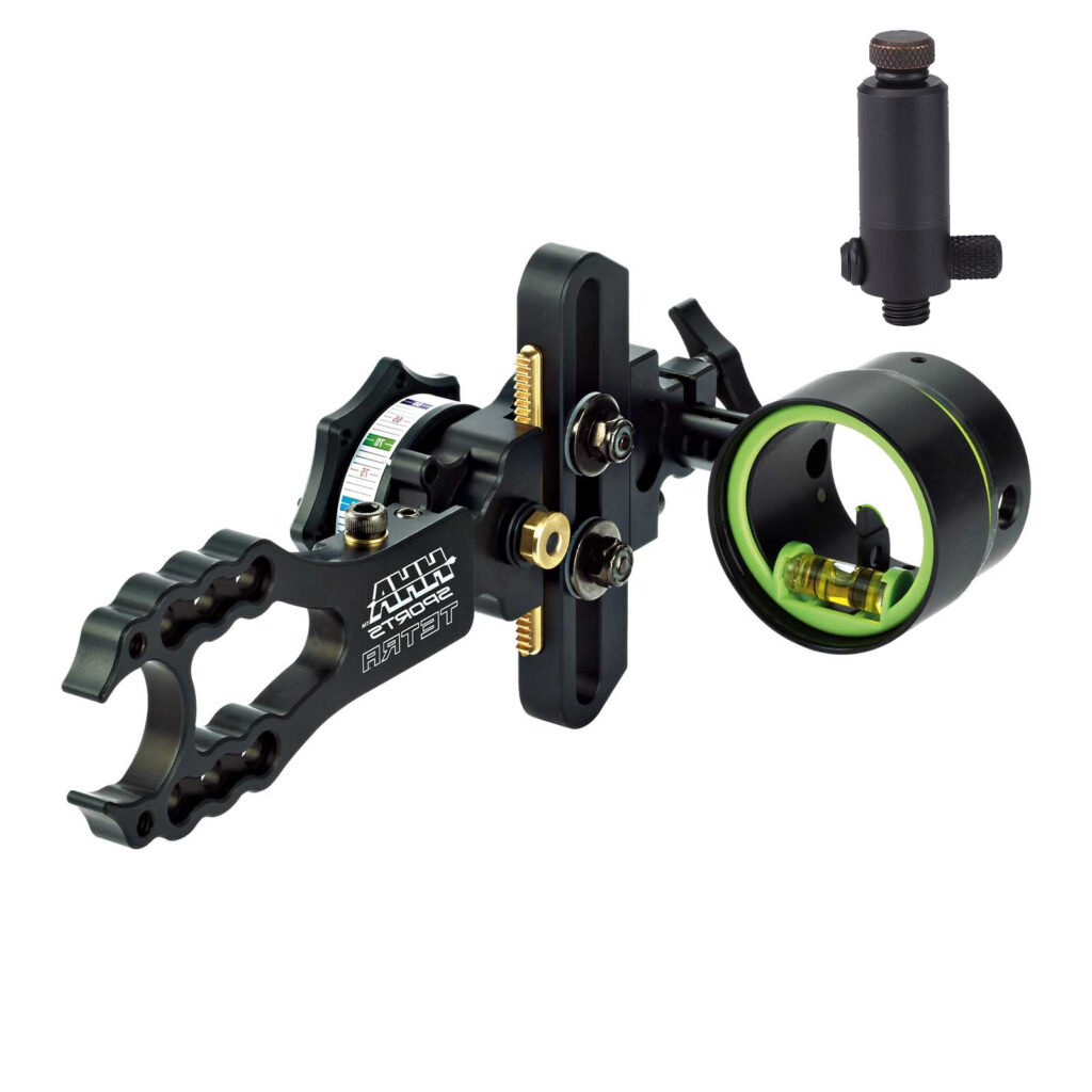 HHA Sports Bow Sight Tetra Dial .010 1 Pin Green 1 5/8