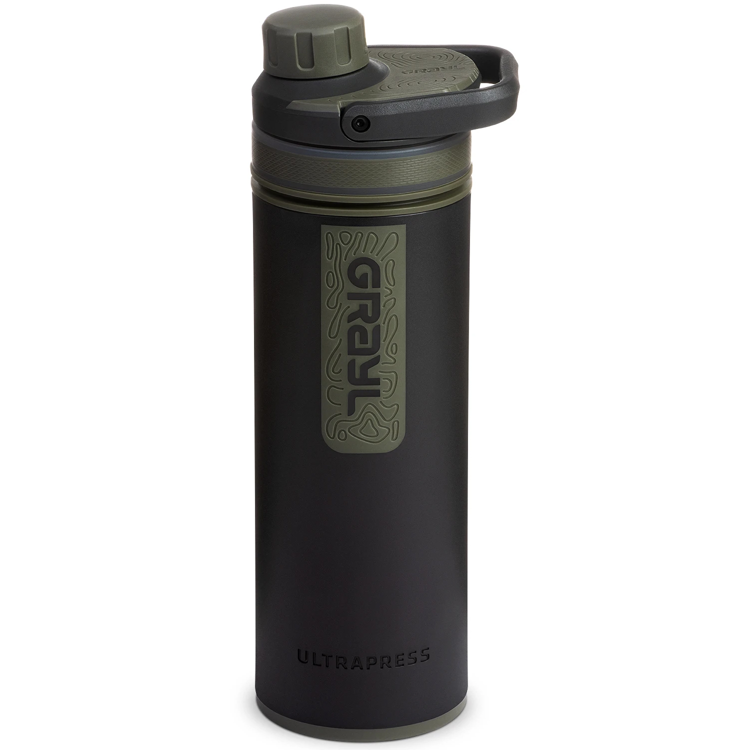 Grayl Ultralight Compact Purifier 16oz Bottle-Camo Black