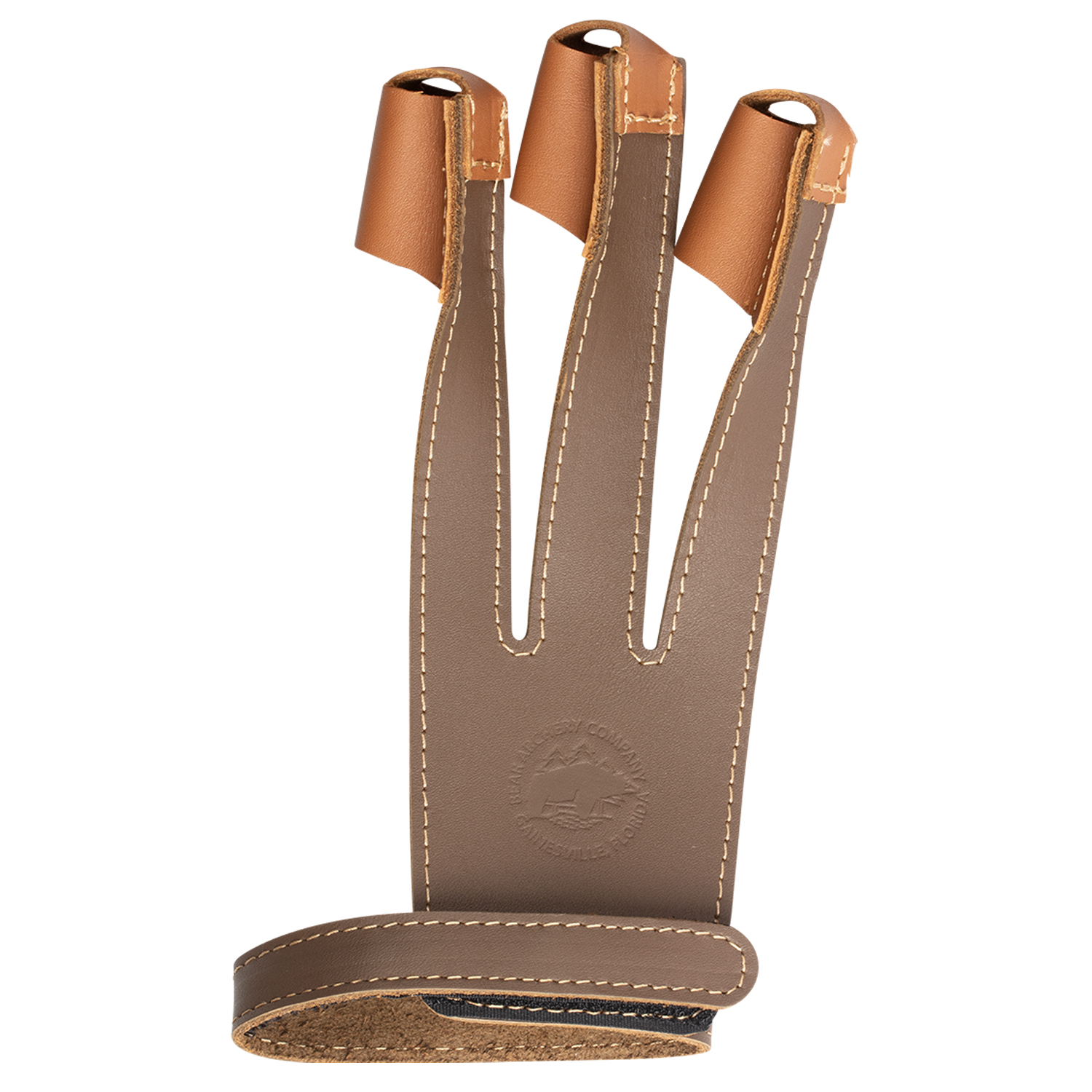 Brown Leather 3 Finger Under Finger Tab Ambidextrous For Archery 