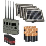 Cuddeback L Series 4 Pack Batteries SD Cards Solar