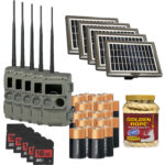 CuddeLink L-Series 5 IR Camera + 5 Solar Panel Cuddeback Camera Package + SD Cards, Batteries, Solar Panels & Golden Rope Cuddeback L Series 5 Pack IR Sd Battery Solar
