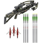 TenPoint Venom X Crossbow Package | ACUslide, Moss Green, 390 FPS, Extra Lighted Bolts & Broadheads Venom X Moss Green Crossbow Bolts Broadheads Lighted Bolts