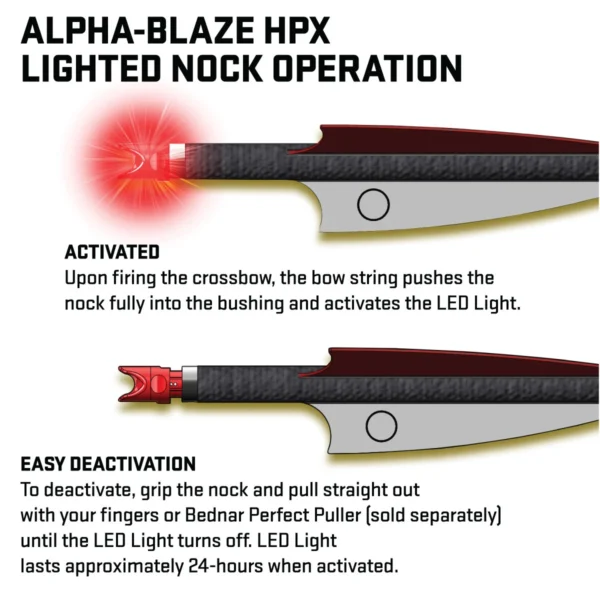 TenPoint Crossbows Bolts CenterPunch Lighted Red Alpha-Blaze HPX Carbon Arrows 20" 3 Pack HEA-779.3 - Image 2