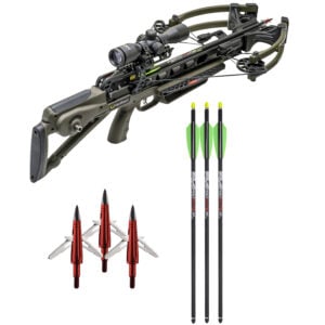 TenPoint Venom X Crossbow Package ACUslide Moss Green Broadheads