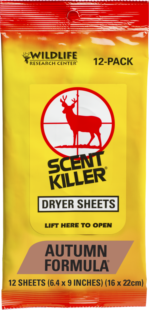 Wildlife Research Center Scent Killer Dryer Sheets 12 Count 6.4″x9″ Autumn Formula 580