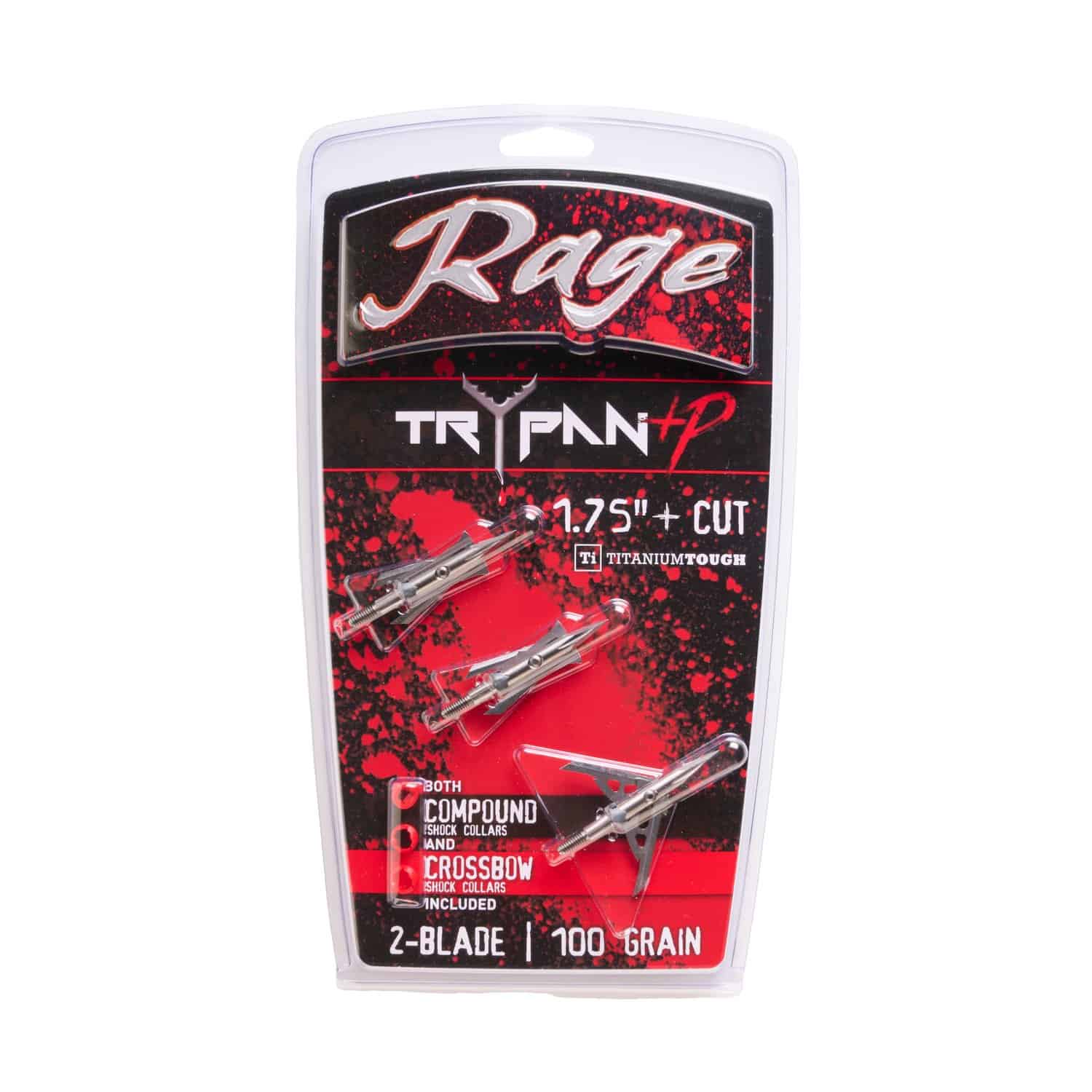 Rage Broadheads Black Series 2 Blade Trypan +P 1.75 Rage Broadheads Black Series 2 Blade Trypan +P 1.75