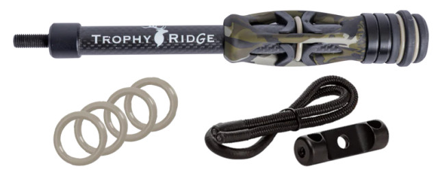 Trophy Ridge Stabilizer Hitman 8″ Mossy Oak Bottom Land w/ Quick Disconnect and Wrist Sling AS1908CA