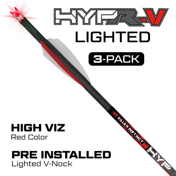 Killer Instinct HYPR-V Crossbow Bolts Lighted Nocks Red