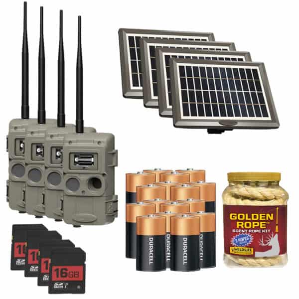 Cuddeback L Series Strobe 4 Pack Battery SD Rope