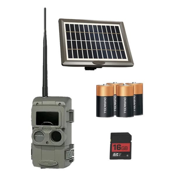 Cuddeback CuddeLink L Series Zoom IR Flash Camera LLZ-5A w/ SD Card, Batteries & Solar Panel