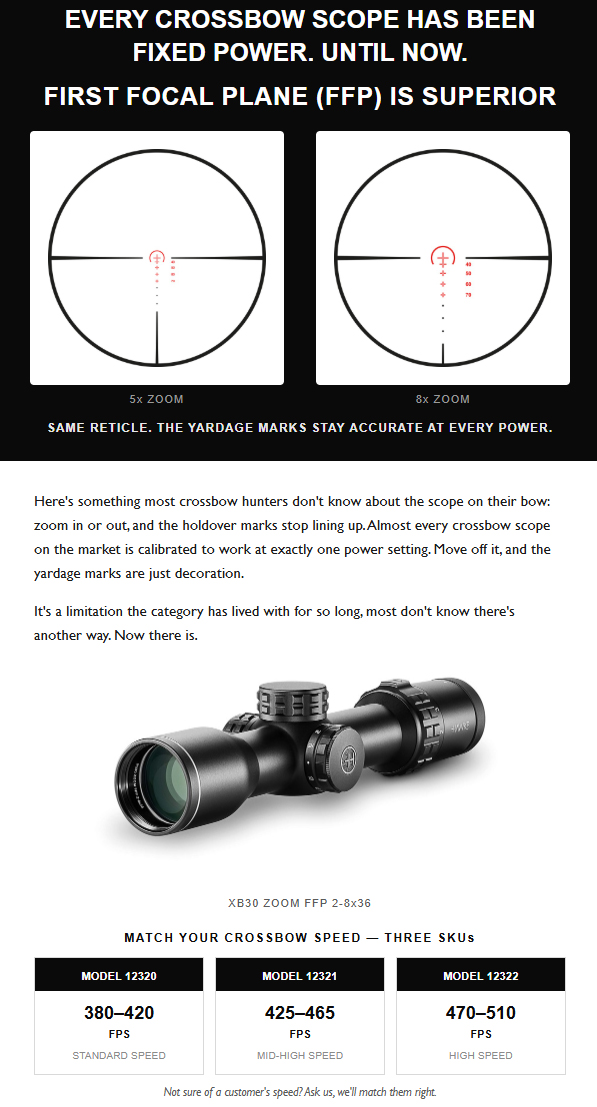 Hawke Crossbow Scope Chart